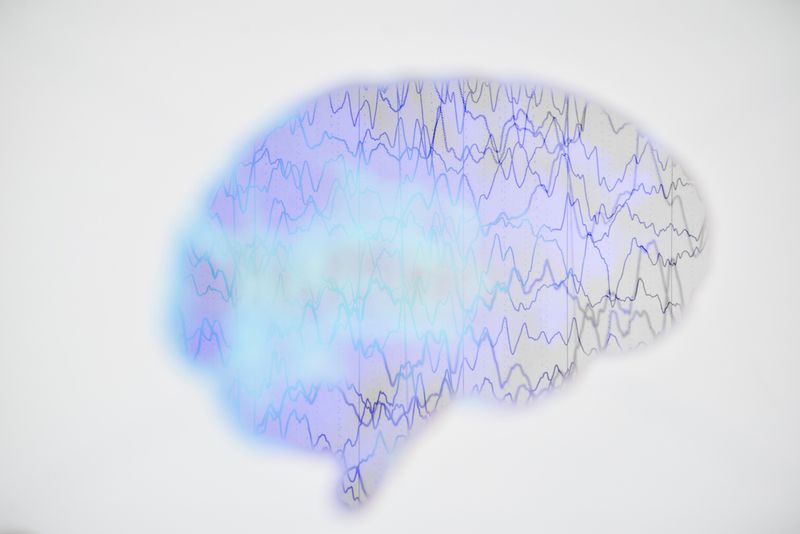 Thought signals in the brain.