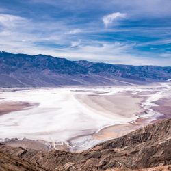 Dante's View in Death Valley. Mountain and salty Area in Background. Dante's View provides a panoramic view of the southern Death Valley basin.