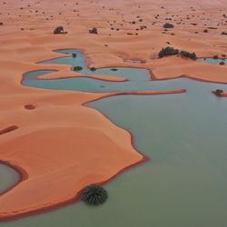 Sahara Desert lake in Merzouga