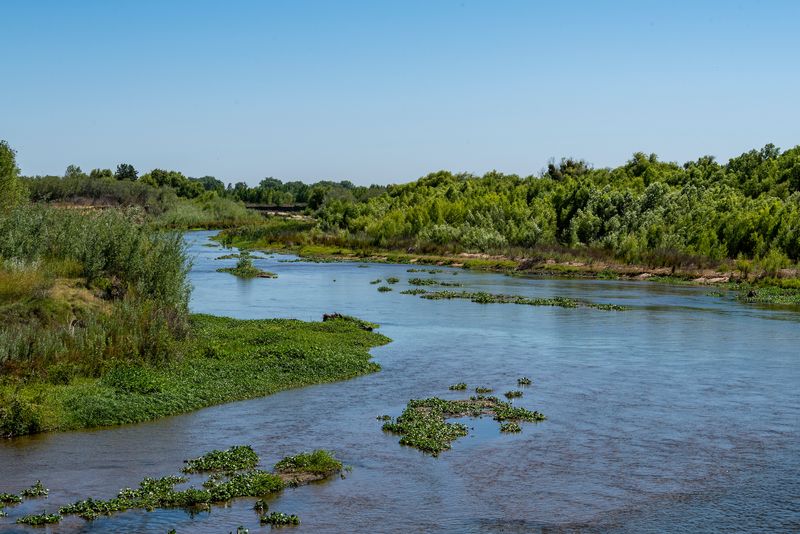 Dos Rios state park, floodplains located on the confluence of the Tuolumne River and the San Joaquin River in the Central Valley, California.