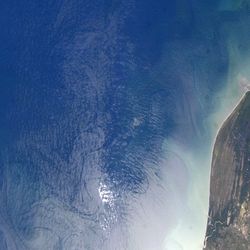 An astronaut onboard the ISS took this photo of the eastern Pacific and the Islas Marías in 2003.