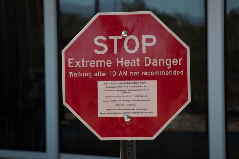 Extreme Heat Danger sign at Death Valley