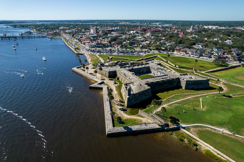 aerial view of castillo de san marcos in St Augustine