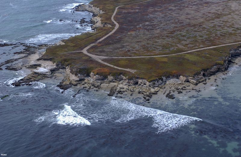 Aerial view of Government Point, located within Point Conception State Marine Reserve and Chumash Heritage National Marine Sanctuary.