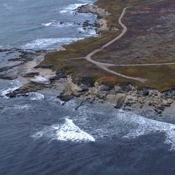 Aerial view of Government Point, located within Point Conception State Marine Reserve and Chumash Heritage National Marine Sanctuary.