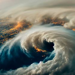 aerial view of Hurricane Florence