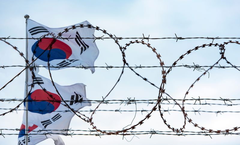 Korean Demilitarized Zone Flag of South Korea Country Board