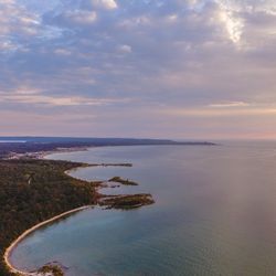 sunset reflecting on lake michigan