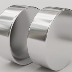 Two neodymiuym magnets - thin cylindrical magnets - next to each other