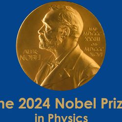 the nobel prize, with underneath the text the 2024 nobel prize in physics