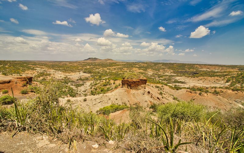 Panoramic view of Olduvai Gorge