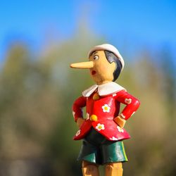 wooden Pinocchio statue