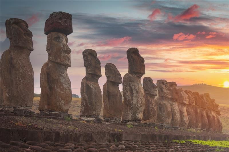 Rapa Nui, aka Easter Island, is most famous for its giant maoi stone statues.