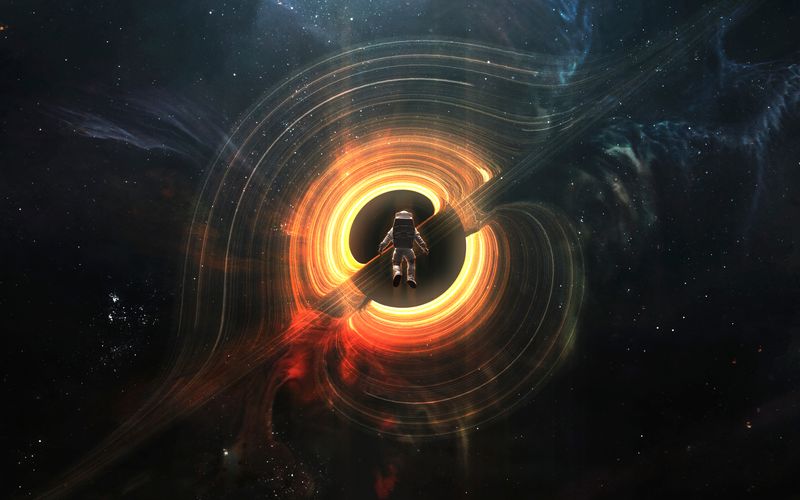 Astronaut in a black hole