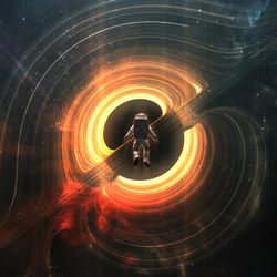 Astronaut in a black hole