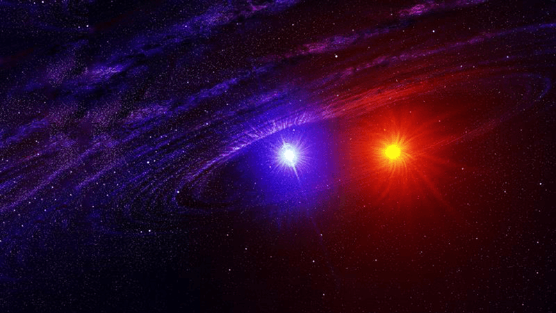 Binary stars illustration.