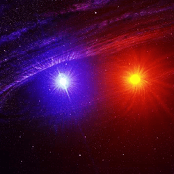 Binary stars illustration.