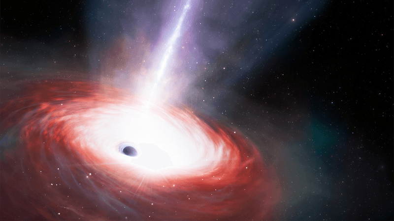 Visualization of a rapidly feeding black hole.