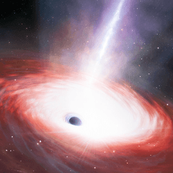 Visualization of a rapidly feeding black hole.