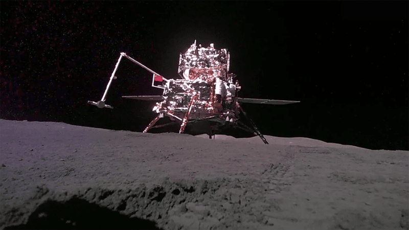 Chang’e-6 lander on the far side of the Moon.