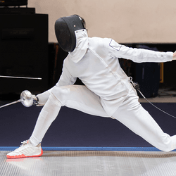 A fencer attached to an electric cable.