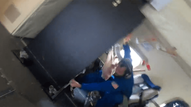 NOAA hurricane hunters inside a plane, inside a hurricane.