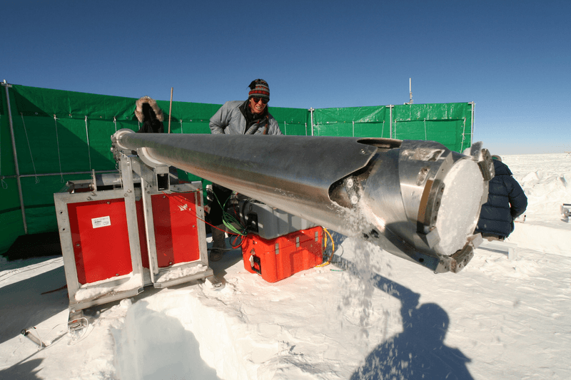 Ice cores such as this one collected at the South Pole are one of our best opportunities to study past climates, but if we want to go back a long way we need to find the right place to drill.