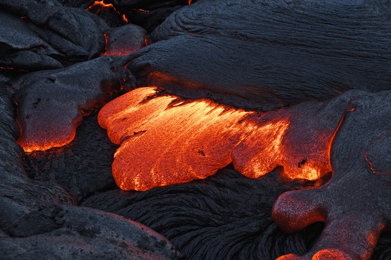 Photograph of a lava flow