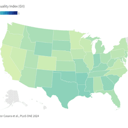 map of gender inequality in the US