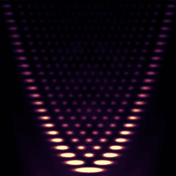 Artist illustration of photons in a bose-einstein condensate.