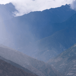 Mountains near Tibet, China in Sichuan