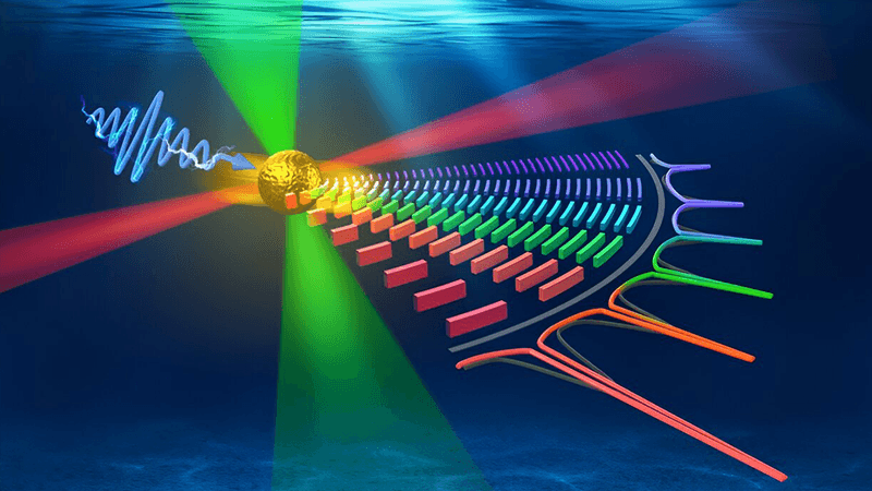 Experimental setup for producing the sound laser.