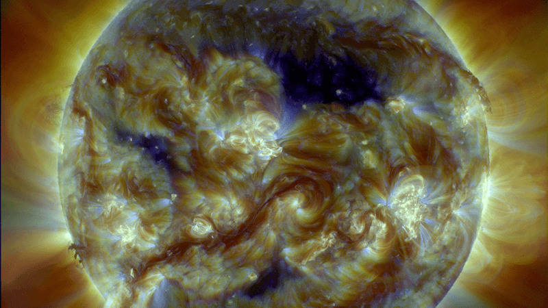 The Sun as it is today, during the solar maximum period.