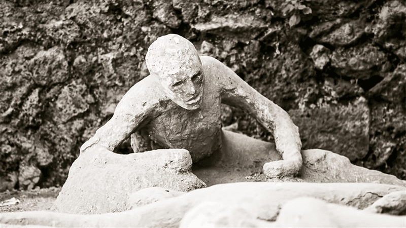 A victim of the eruption of Mt Vesuvius.