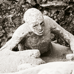 A victim of the eruption of Mt Vesuvius.