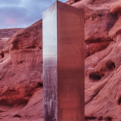 A metal "monolith" in Utah.