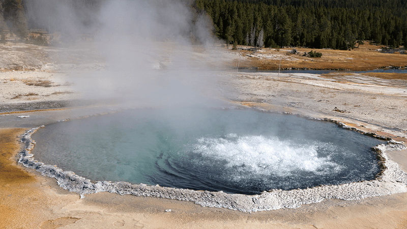 Crested Pool in Yellowstone National Park.